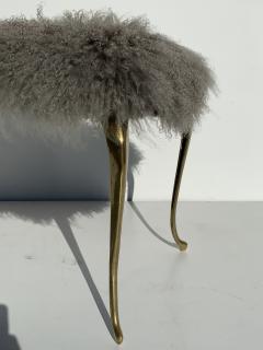 Mongolian Fur Bench Footrest - 865953