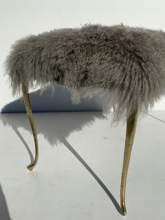 Mongolian Fur Bench Footrest - 865955