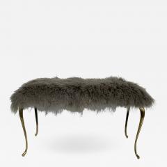 Mongolian Fur Bench Footrest - 868576