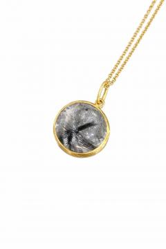 Monica Marcella One of a Kind Star Formation Brookite in Quartz Gold Necklace Monica Marcella - 4711214