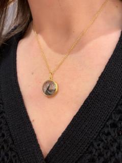Monica Marcella One of a Kind Star Formation Brookite in Quartz Gold Necklace Monica Marcella - 4711230