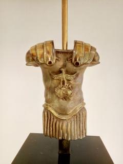 Monique Gerber Centurion torso bronze sculpture table lamp by Monique Gerber France 1970s - 832134