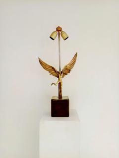 Monique Gerber Icarus Fall bronze table lamp by Monique Gerber France 1970s - 831151