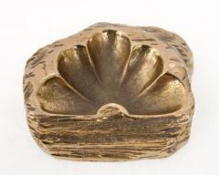 Monique Gerber MONIQUE GERBER FRENCH SCULPTURAL VIDE POCHE DISH ABSTRACT ROCK WITH FLOWER - 3113886