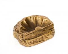 Monique Gerber MONIQUE GERBER FRENCH SCULPTURAL VIDE POCHE DISH ABSTRACT ROCK WITH FLOWER - 3113900