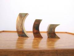 Monique Gerber Three solid bronze candle holders by Monique Gerber France 1970s - 832584