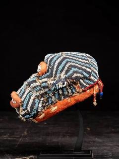 Monkey Skull from the Cameroon Grasslands covered with fabric - 4267720