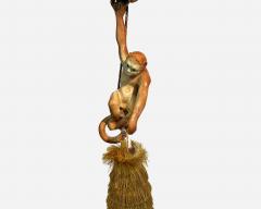 Monkey suspension lamp in glazed terracotta France circa 1930 - 3723814