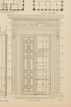 Monograph Print Titled Bank Office Building For The Royal Trust Family - 4517299