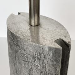 Monolithic Italian Aluminum Brutalist Table Lamp - 1352069