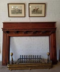 Monumental 1920s Solid Walnut Carved Fire Surround - 1704968