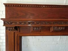 Monumental 1920s Solid Walnut Carved Fire Surround - 1704970