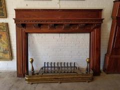 Monumental 1920s Solid Walnut Carved Fire Surround - 1704971