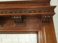Monumental 1920s Solid Walnut Carved Fire Surround - 1704976