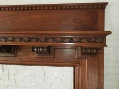 Monumental 1920s Solid Walnut Carved Fire Surround - 1704978