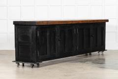 Monumental 19thC Ebonised English Pine Dresser Base - 4320542