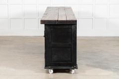 Monumental 19thC Ebonised English Pine Dresser Base - 4320547