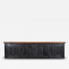 Monumental 19thC Ebonised English Pine Dresser Base - 4320726
