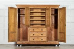 Monumental 19thC English Country House Ash Linen Press - 3838909