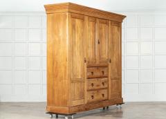 Monumental 19thC English Country House Ash Linen Press - 3838910