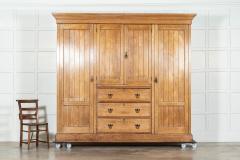 Monumental 19thC English Country House Ash Linen Press - 3838911