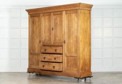 Monumental 19thC English Country House Ash Linen Press - 3838913