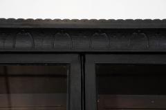 Monumental 19thC English Ebonised Oak Glazed Bookcase - 4290837