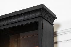 Monumental 19thC English Ebonised Oak Glazed Bookcase - 4290838