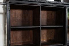 Monumental 19thC English Ebonised Oak Glazed Bookcase - 4290839