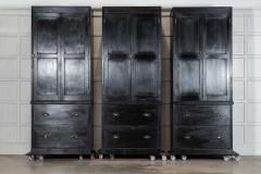 Monumental 19thC English Ebonised Oak Pine Housekeepers Cupboard - 4503291