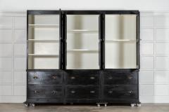 Monumental 19thC English Ebonised Oak Pine Housekeepers Cupboard - 4503293
