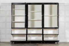 Monumental 19thC English Ebonised Oak Pine Housekeepers Cupboard - 4503295