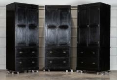 Monumental 19thC English Ebonised Oak Pine Housekeepers Cupboard - 4503301