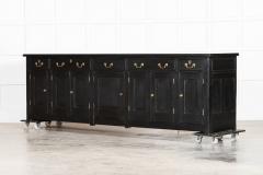 Monumental 19thC English Ebonised Pine Dresser Base - 4210938