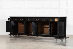 Monumental 19thC English Ebonised Pine Dresser Base - 4210940