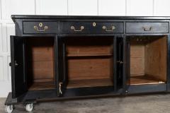 Monumental 19thC English Ebonised Pine Dresser Base - 4210952