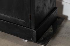 Monumental 19thC English Ebonised Pine Housekeepers Cupboard - 4427843