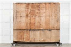 Monumental 19thC English Ebonised Pine Housekeepers Cupboard - 4427846