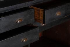 Monumental 19thC English Ebonised Pine Housekeepers Haberdashery Cabinet - 4257291