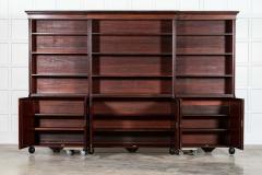 Monumental 19thC English Mahogany Breakfront Bookcase - 3931263