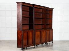 Monumental 19thC English Mahogany Breakfront Bookcase - 3931264