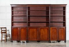 Monumental 19thC English Mahogany Breakfront Bookcase - 3931265