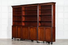 Monumental 19thC English Mahogany Breakfront Bookcase - 3931266