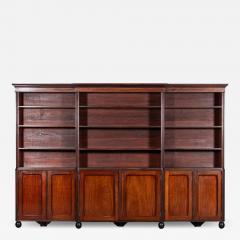 Monumental 19thC English Mahogany Breakfront Bookcase - 3933935