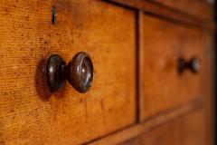 Monumental 19thC English Oak Breakfront Linen Cupboard - 3675615