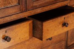 Monumental 19thC English Oak Breakfront Linen Cupboard - 3675617