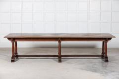 Monumental 19thC English Oak Refectory Dining Table - 2722151