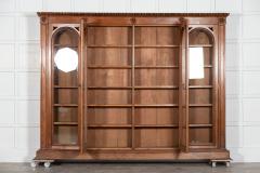 Monumental 19thC English Pine Arched Glazed Bookcase - 2969763