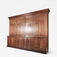 Monumental 19thC English Pine Housekeepers Cupboard - 2394612