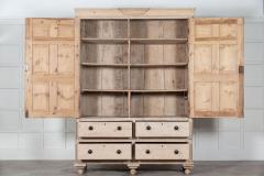 Monumental 19thC English Pine Housekeepers Cupboard - 2897706